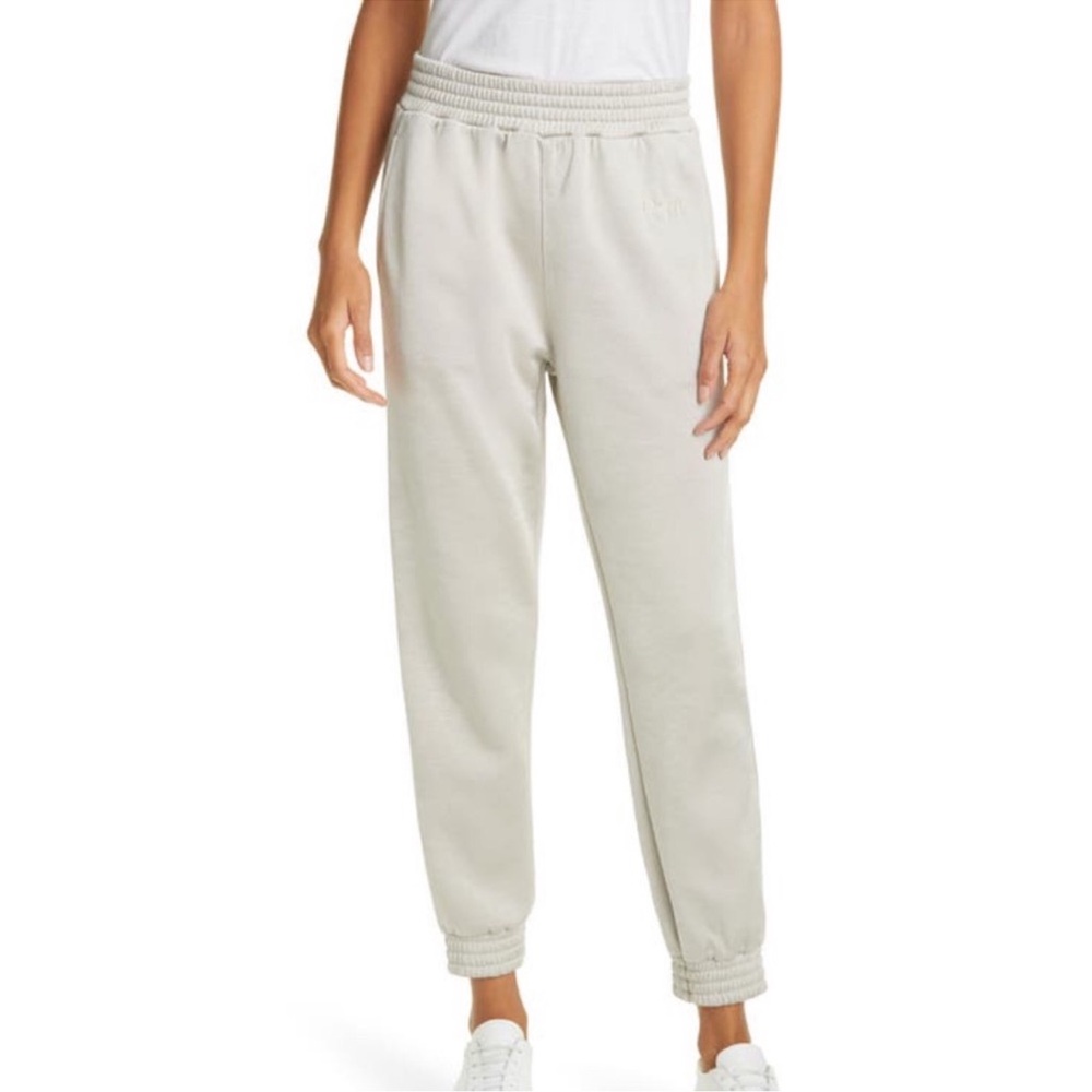 RtA Lustrous Sydney Porcelain High Rise Italian
Fabric Jogger Knit Sweatpants